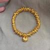 Gold-Plated Chubby Fu Coiling Bracelet Spring Rope Lucky Bag Handmade Gold Coiling Bracelet