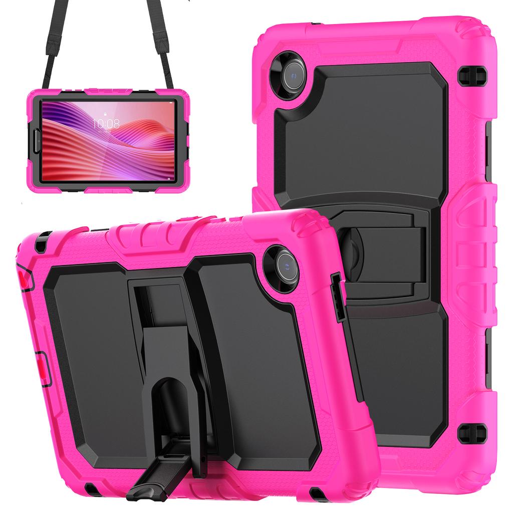 For Lenovo Tab K9 TB305FU Case with Shoulder Strap Kickstand PC+Silicone Shockproof Tablet Cover