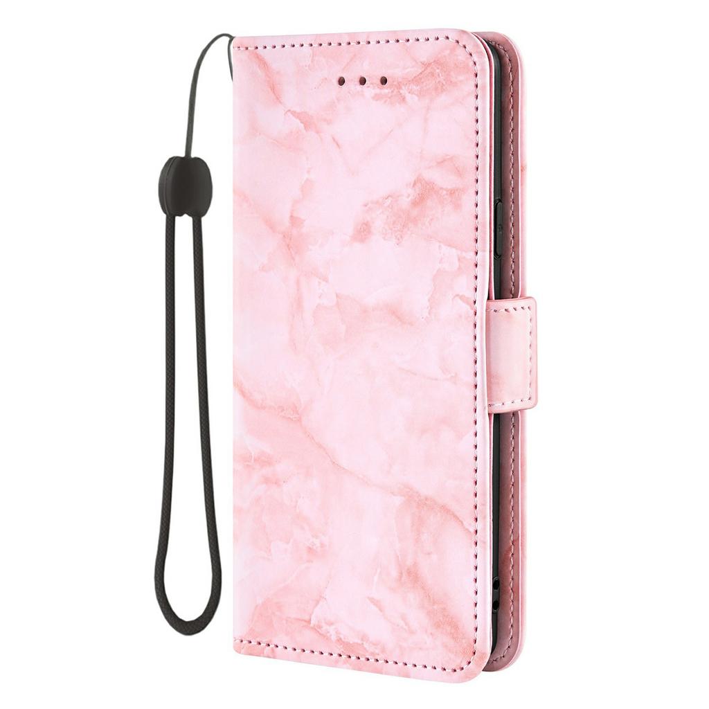 For Xiaomi 15 Ultra Leather Case Marble Pattern Phone Wallet Stand Cover with Wrist Strap