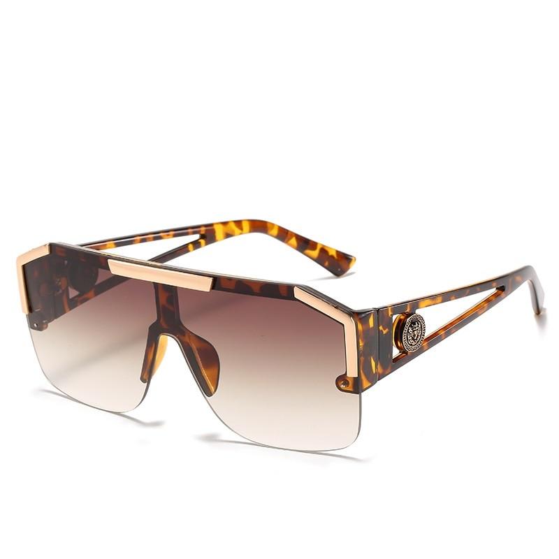 Мужские и женские большие квадратные модные солнцезащитные очки, спортивные очки для вождения, цветные солнцезащитные очки с градиентом UV400 2023