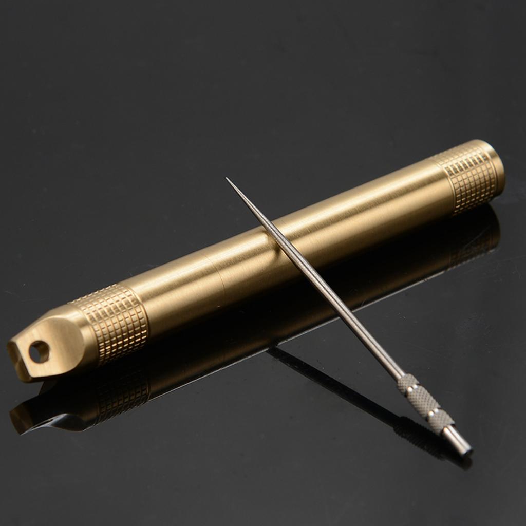 Латунные герметичные бутылки Водонепроницаемый контейнер Брелок Бутылка для зубочисток Инструмент для кемпинга на открытом воздухе Карманный держатель для таблеток