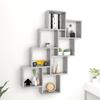 VidaXL Wall Cube Shelf Concrete Grey 90x15x119 Cm Chipboard