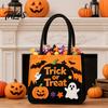 Держатель для конфет Trick Or Treat на Хэллоуин или Сумка, Фетровая Сумка для Сладостей с Нашитыми Тыквами и Привидениями, Большая Сумка-тоут для Детей, Сувенир для Вечеринки, Жуткая
