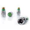 Tire Pressure Monitoring Valve Stem Caps Visual Tri-Color Alert Caps Waterproof Tire Pressure Gauge Replacement Caps for Cars Trucks SUVs