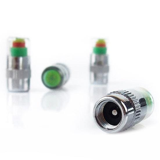 Tire Pressure Monitoring Valve Stem Caps Visual Tri-Color Alert Caps Waterproof Tire Pressure Gauge Replacement Caps for Cars Trucks SUVs