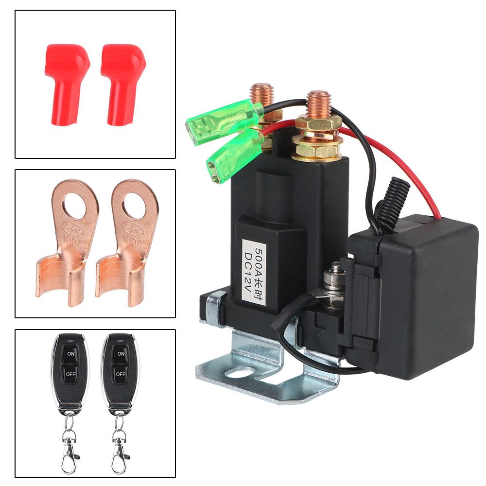 Battery Switch Relay Anti-Theft Disconnecter Remote Control Power Switch 12V 500A Quick Disconnect Isolation Switch