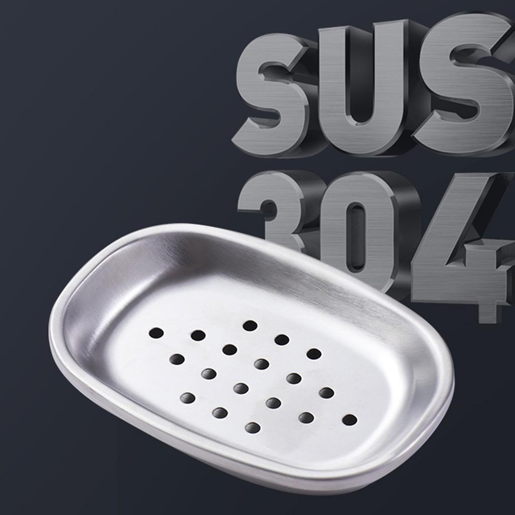 Практичная нержавеющая сталь мыльница с поддоном Двухслойный ящик для хранения для организации душа и кухонной раковины