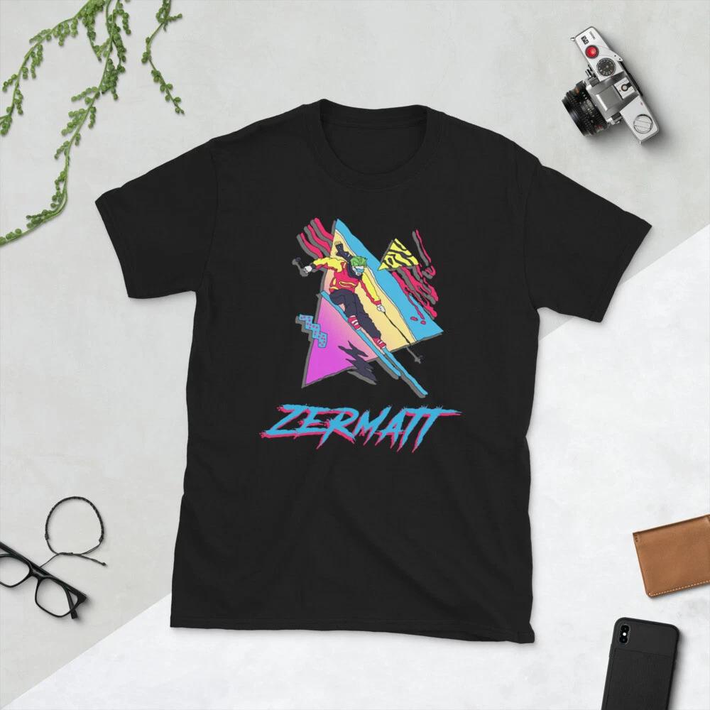 Zermatt Shirt, Skiing Shirt, Retro Ski Zermatt, Skier Unisex T-Shirt