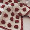 Yousheng DIY Crochet Rose Flower Blanket Kit Handmade Yarn Knitting Floral Throw Blanket Mother's Day Valentines Day Birthday Women Beginner Gift