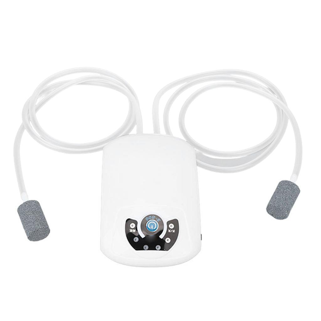 Aquarium Oxygen Pump Silent 2 Outlets Small Portable Fish Tank Air Bubbler Pump for Fishing Home