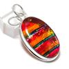 Natural Red Triplet Opal Gemstone 925 Sterling Silver Jewelry Pendant 2.09" S2d06
