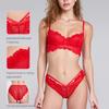 Сексуальный комплект из кружевного бюстгальтера, большая грудь, подчеркивающая маленький, ультратонкий дышащий женский бюстгальтер для нижнего белья