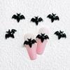 New Halloween Resin Black Bat Sweet Cool Nail Art Accessories DIY Hairpin Phone Case Handmade Materials