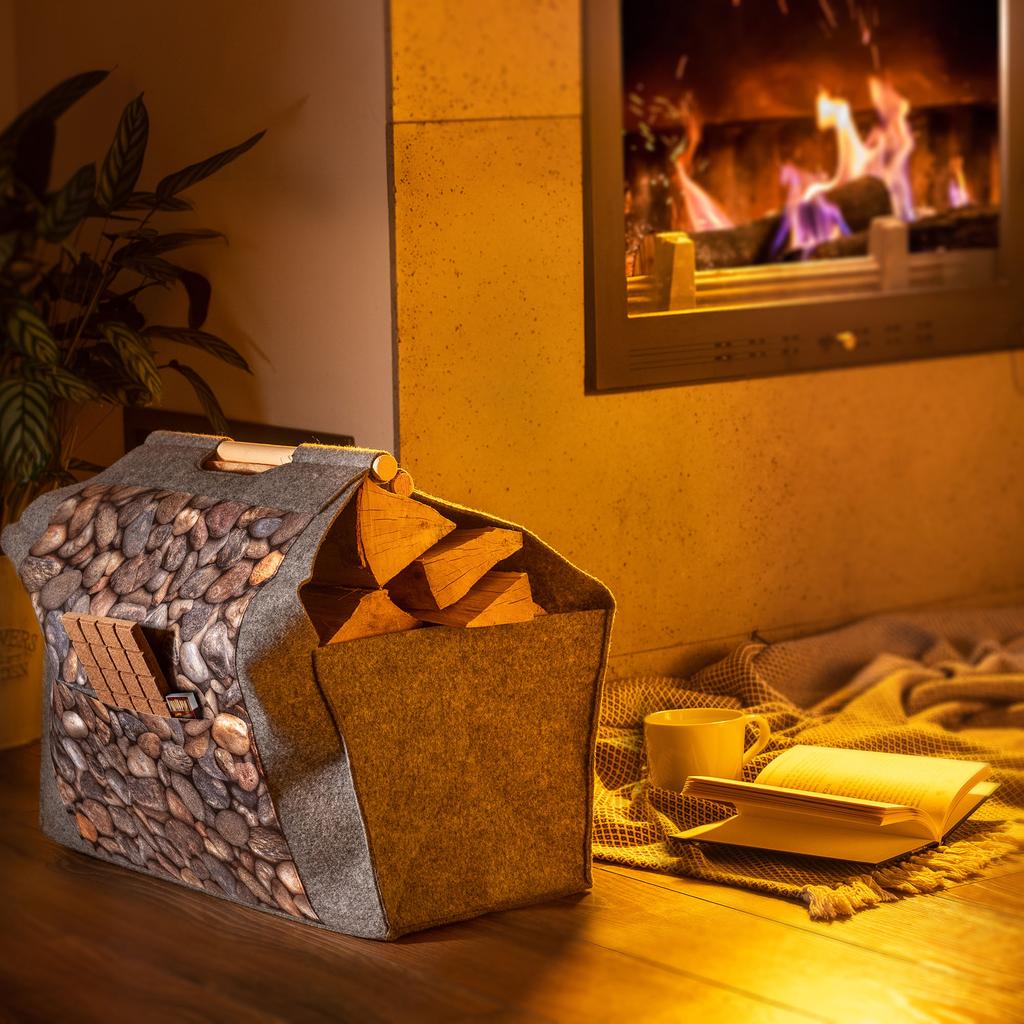 KADAX Torba gospodarcza na drewno kominkowe wzór 