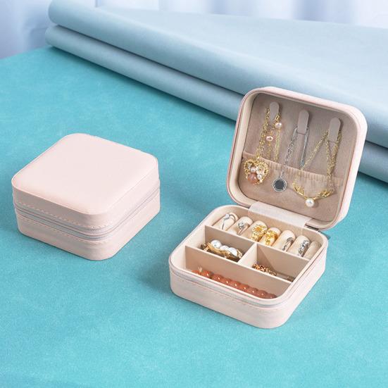 Мини-шкатулка для хранения ювелирных изделий, сережек, колец, органайзер с мягкой подкладкой, большая вместимость, компактный дизайн, портативный кейс для хранения