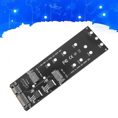 Адаптер M.2 SSD на SATA, Двухпротокольный адаптер NVMe M.2 NGFF на SFF-8611, Карта расширения для материнской платы ПК