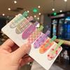 New Korean Dopamine Colored Fruit Hair Clips Sweet Cute Traceless Duck Mouth Clip Beach Vacation Girl Hair Accessories
