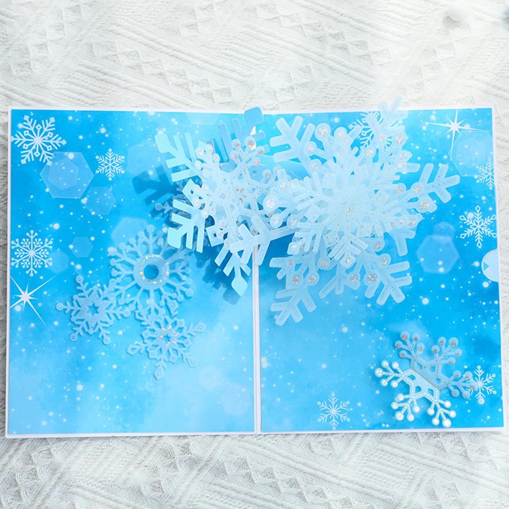 Рождественские 3D поздравительные открытки со снежинками, тарелка бумаги с конвертом, открытка, приветственные семейные открытки, подарочные карты, подарок на вечеринку