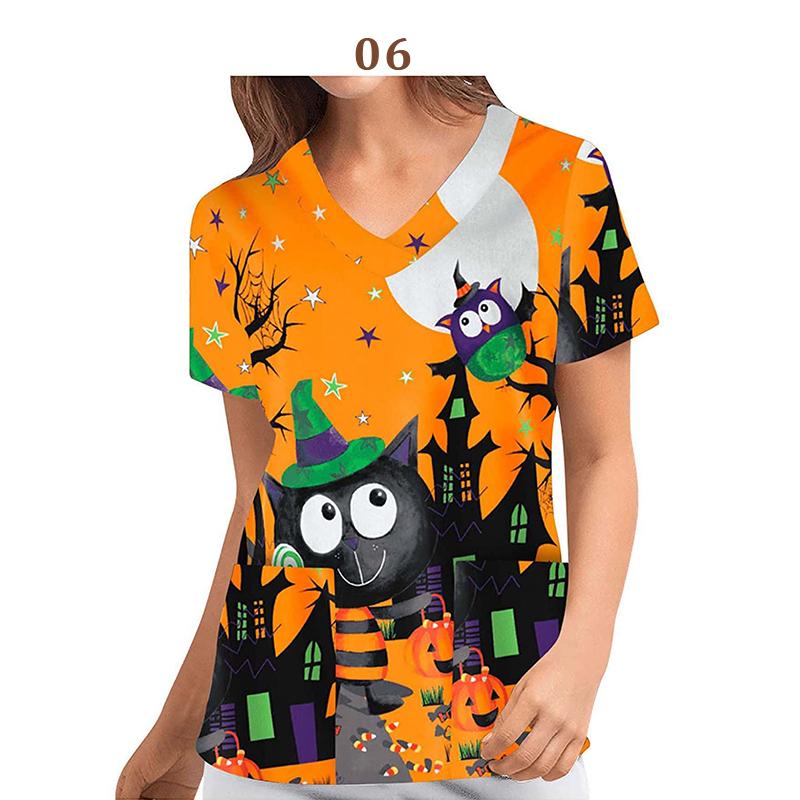 Футболка унисекс больших размеров с короткими рукавами и v-образным вырезом, униформа для медсестер на Хэллоуин, топы, операционная, отель