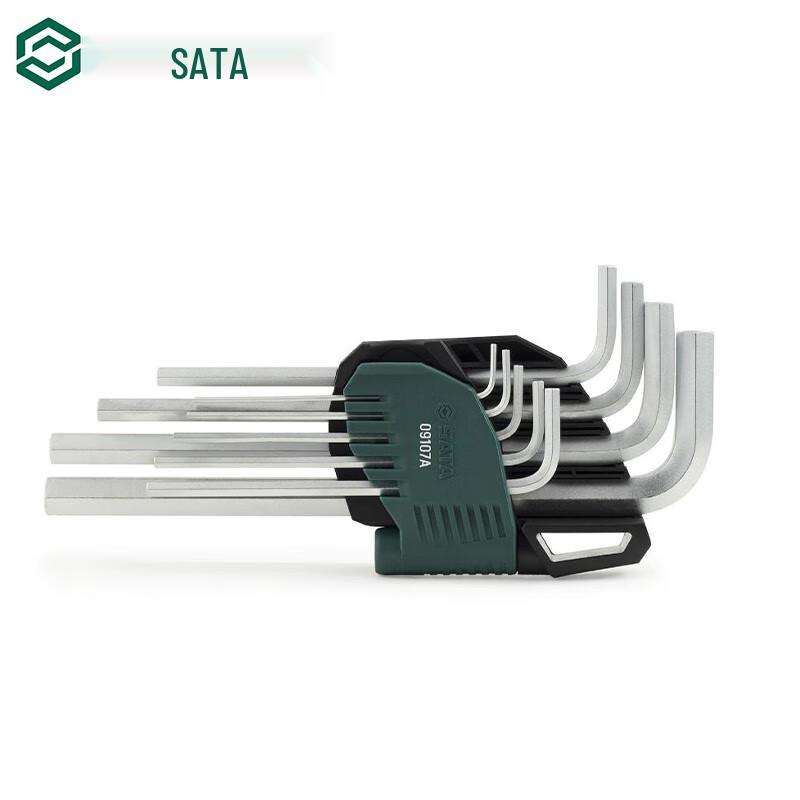 SATA Набор из 9 удлиненных шестигранных ключей из хромованадиевой стали