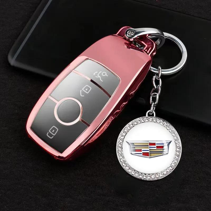 Для Cadillac Escalade CTS ATS SRX Deville BLS XT4 XT5 XT6 STS XTS SLR XLR CT4 CT5 CT6 Металлическая брелок-брелок для ключей автомобиля Автомобильное украшение
