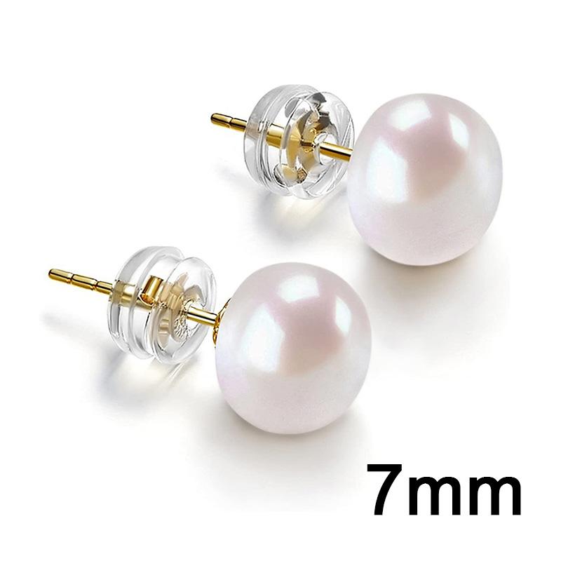 Huitan Round Simulated Pearl Stud Earrings for Women Minimalist Ear Accessories Teen's Fancy Earrings Simple Classic Jewelry Hot