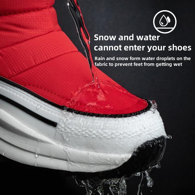 Женские и мужские зимние ботинки с толстым флисом, теплые и нескользящие, короткие ботинки