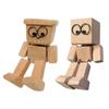 1/2/3Pcs Shaking Wooden Man Figurine Handmade Shaking Feet Wooden Doll Car Dashboard Desktop Decoration Ornament