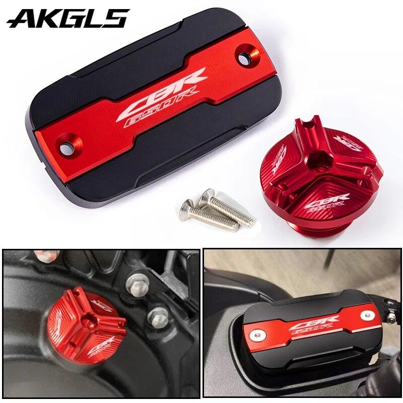 For HONDA CB650R CBR650R CBR 650R CB 650R Motorcycle Front Brake Fluid Tank Cap and Filling Port Cover Protection Accessories