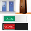 Magnetic and Adhesive Tape Open/Closed Door Sign Easy To Use Sliding Sign Open/Closed Door for Home Office Restroom
