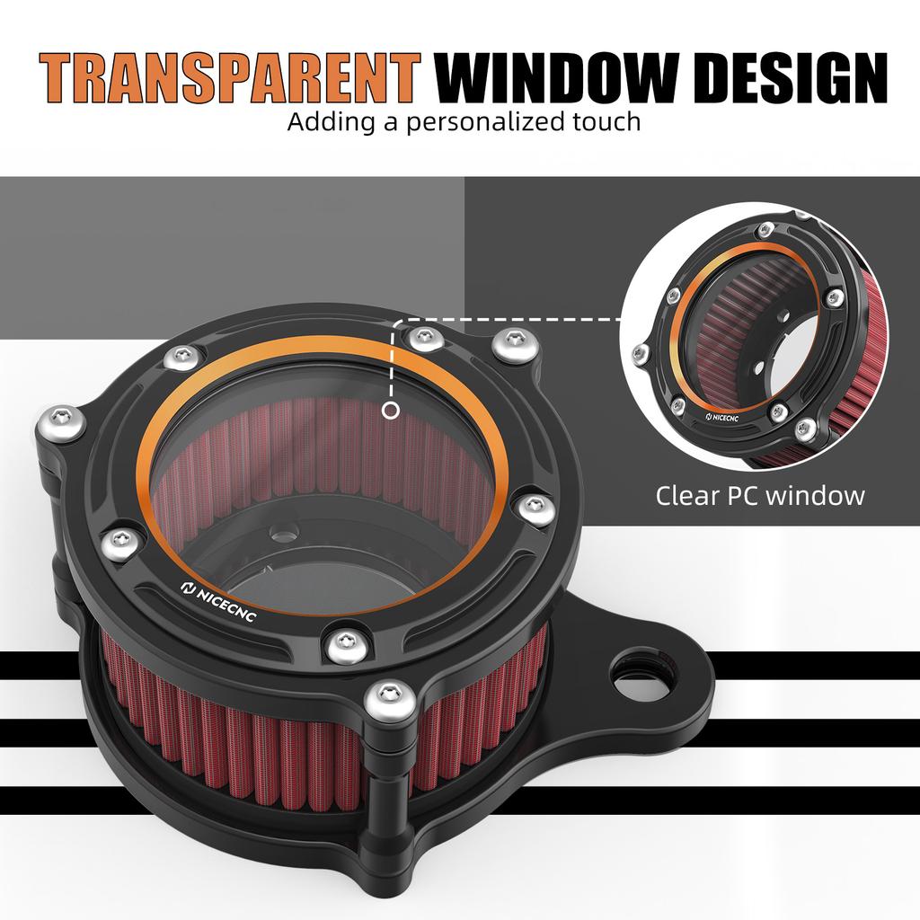 For Harley Sportster 883 Low XL883L 2007-2010 Air Cleaner Intake Filter Sportster 1200 Custom XL1200C Iron 883 XL883N XL1200NS