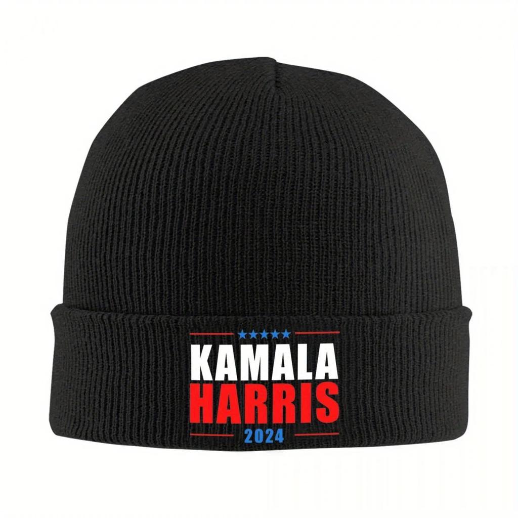 New Kamala Harris Madam President Knit Hat Beanies Autumn Winter Hat Warm Hip Hop Cap For Unisex Women