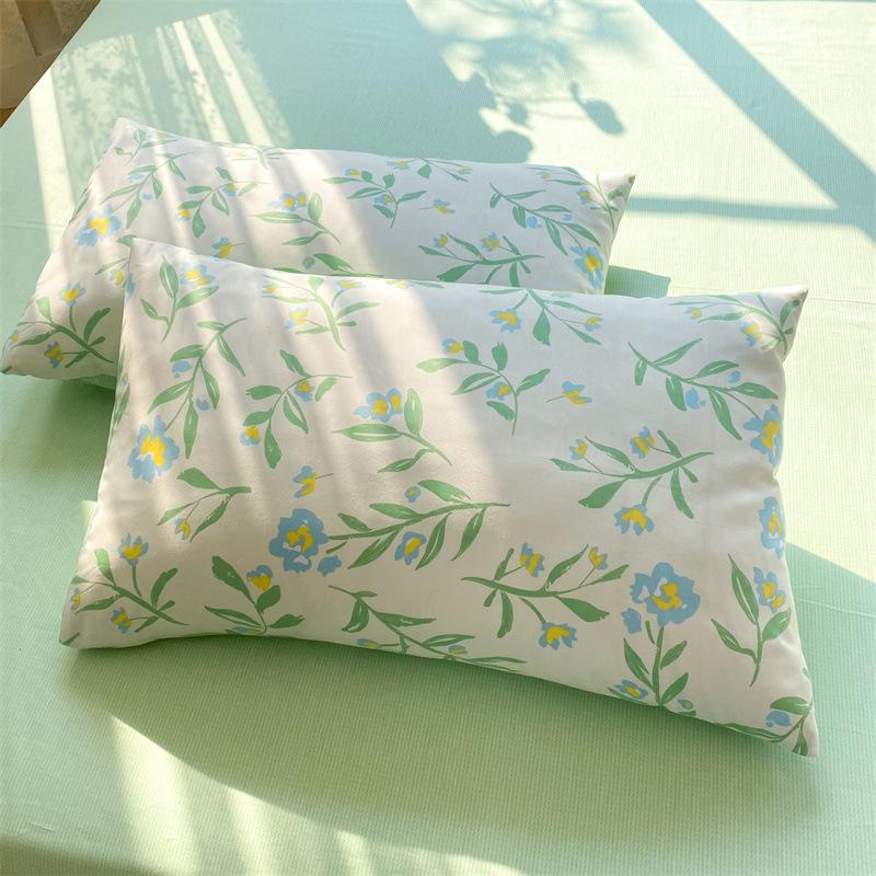 Комплект из четырех предметов из хлопка, небольшой пододеяльник из свежего хлопка с весенне-осенним принтом, комплект постельного белья из трех предметов