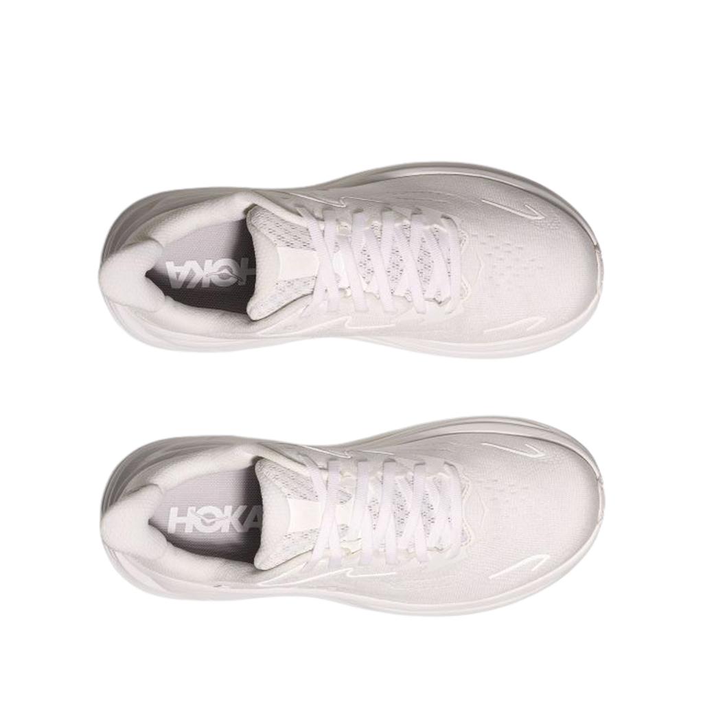 HOKA Clifton 10 Тройные белые женские кроссовки 1162031-WWH