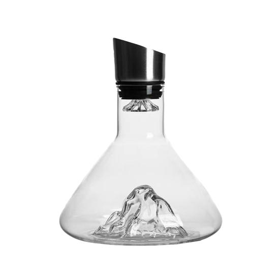 Стеклянный графин для вина с аэратором, фильтрация из нержавеющей стали, 12 каналов аэрации, емкость 1600 мл, графин для красного вина ручной работы для винных бутылок