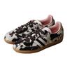 Adidas Originals SAMBA OG W Cow Size Women's Sneakers, Low-Top Lace-Up Print, 24.0cm (DBROWN/OWHITE/GUM3)