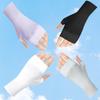 Профессиональные перчатки для защиты от УФ-лучей для гелевой лампы для нейл-арта, солнцезащитные перчатки без пальцев для рук, тонкие прохладные перчатки из ледяного шелка, шелковистые солнцезащитные перчатки