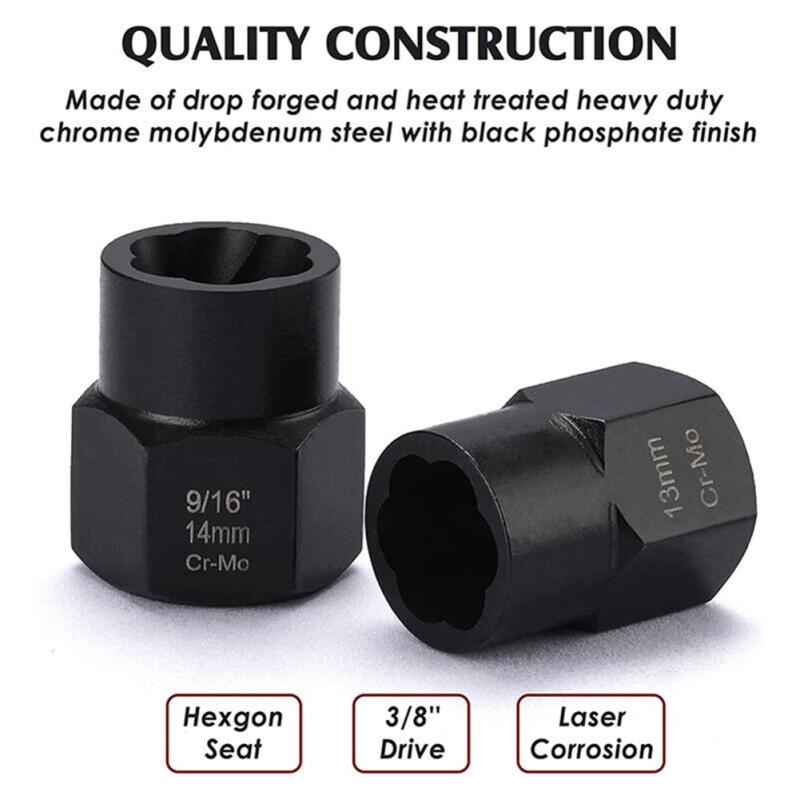 Инструмент для извлечения болтов с шестигранной головкой и нескользящей поврежденной гайкой, инструмент для удаления болтов, инструмент для ремонта автомобиля