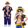 Косплей наряд One Piece в стиле Луффи, повседневная рубашка с коротким рукавом подсолнух, костюм для косплея, наряд для сценического выступления