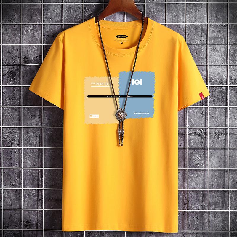 Men's Fashion Short Sleeves Casual T-shirt Comfortable Cotton Tee