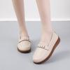 2024 Spring and Autumn Women Shoes Walking Pure Soft Sole Comfortable Bow Flat Shoes Women's Small Leather Shoes Single Shoes