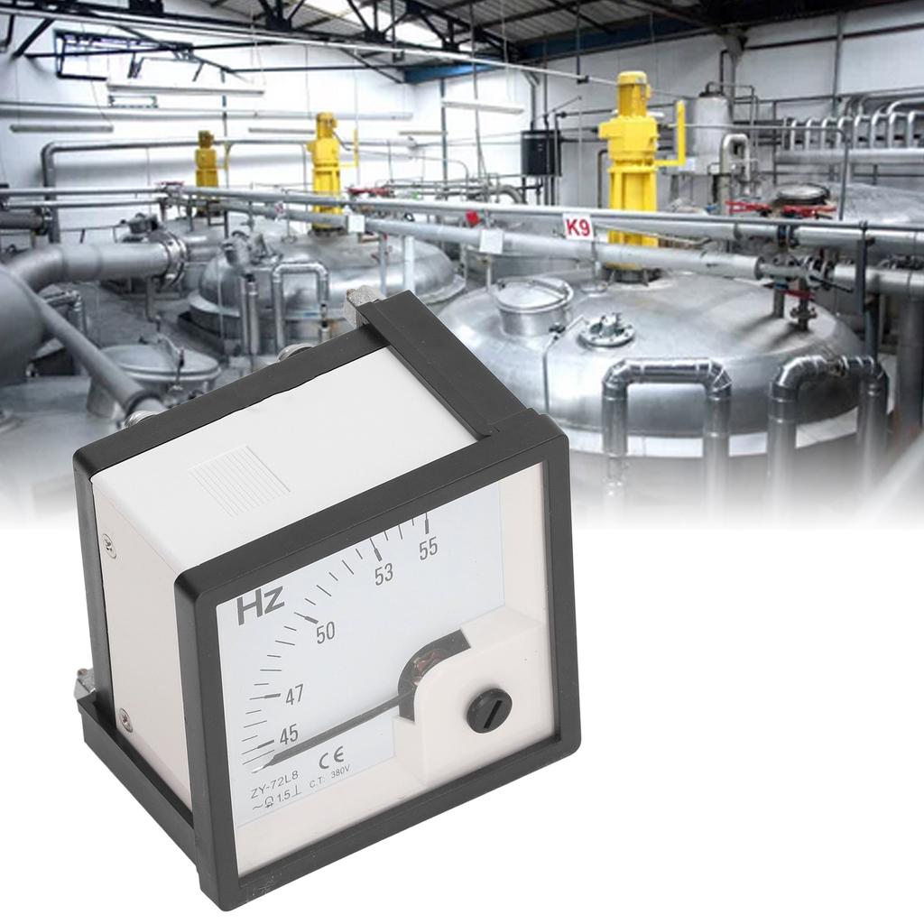 AC Frequency Meter 45 To 55Hz 1.5 Class Accuracy 72x72mm Panel Frequency Tester AC380V