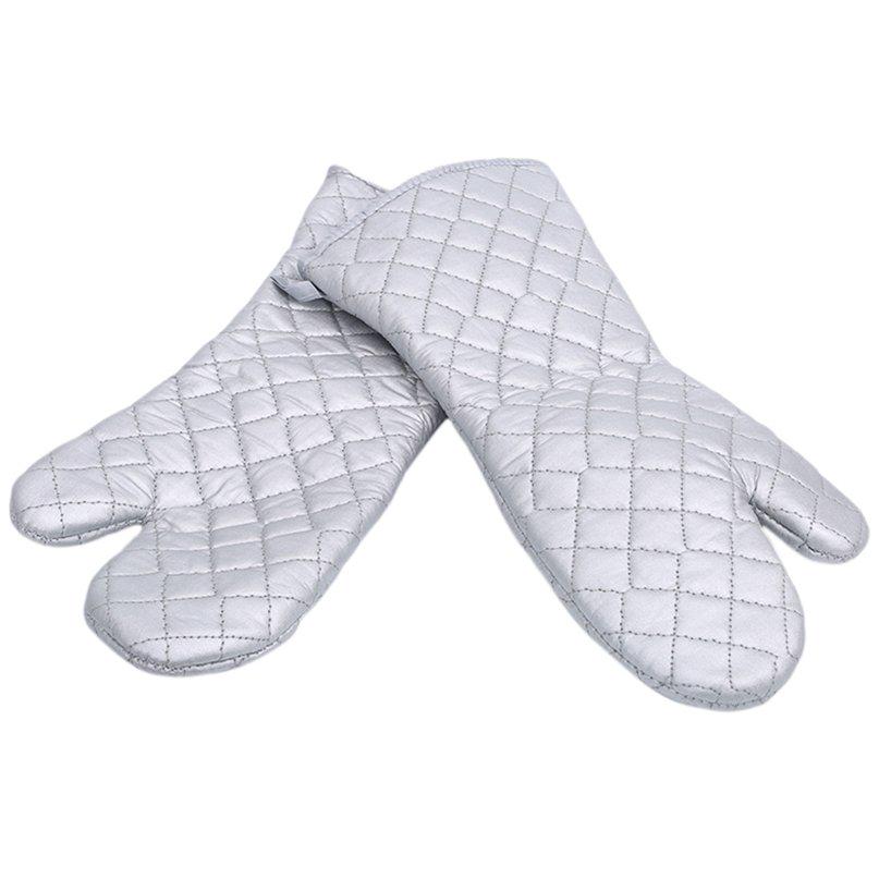 Non-slip Grilling Gloves Oven Mitts Baking Flexible Tkicken Cotton Lining Heat Resistant