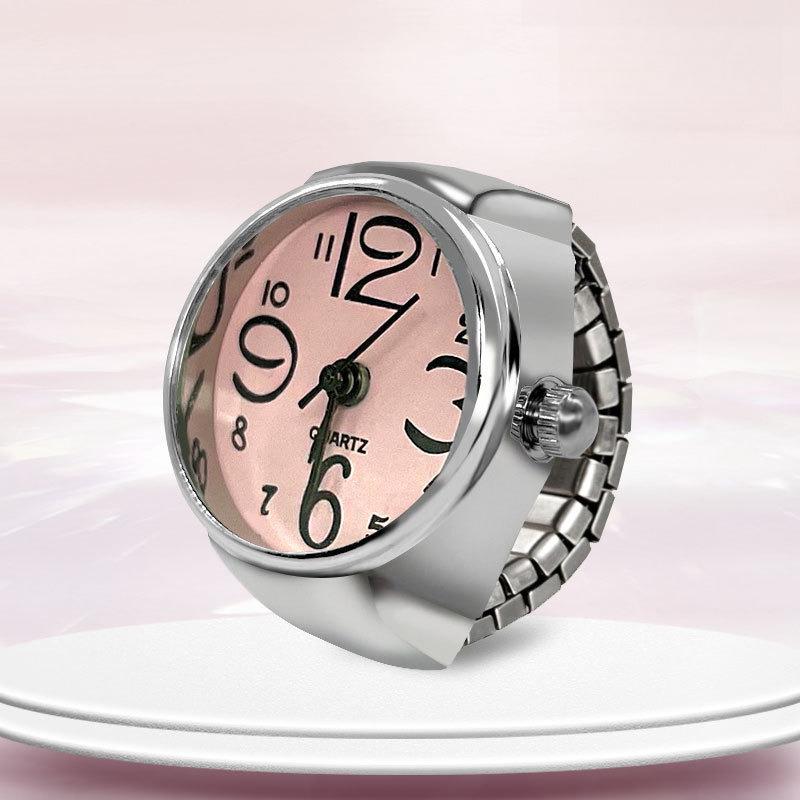 Men Women Creative Round Elastic Quartz Finger Ring Watch Fashion Couple Watch for Lovers