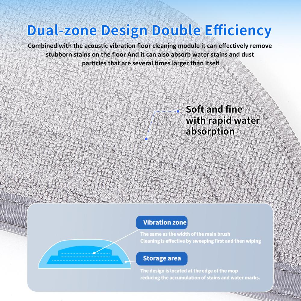 Mop Cloth For Roborock S8 MaxV Ultra S8 Max Ultra G20S Antibacterial Shock Mop Cloth Round Rag Robot Vacuum Cleaner Accessories