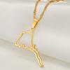 Anniyo Outline Eritrea Map Pendant Necklaces for Women Girls Silver Color/Gold Color Jewelry African Map of Eritrean #207621