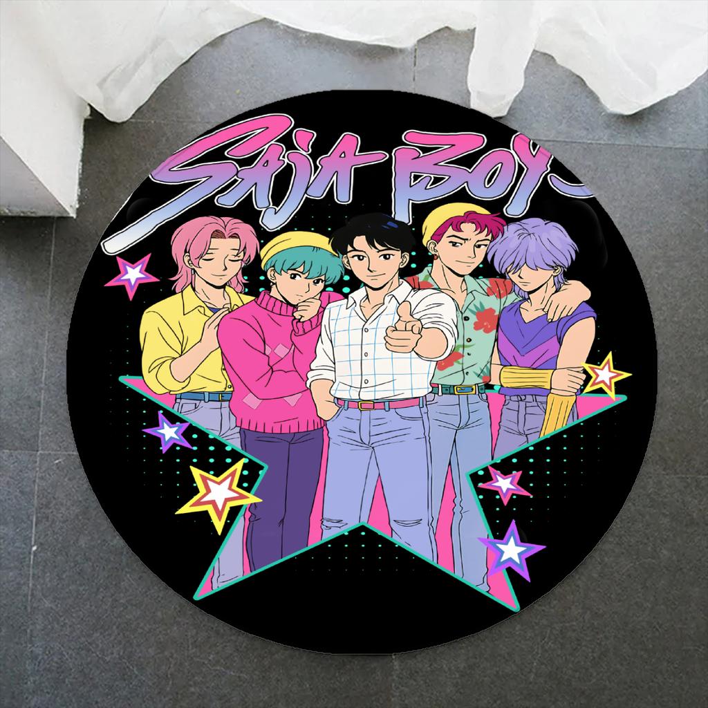 K-POP D-Демоны H-Охотники Круглый ковер для детской комнаты Розовый игровой коврик Мягкий Нескользящий Ковер для Спальни для Девочек Мальчиков Персонализированный Напольный Коврик