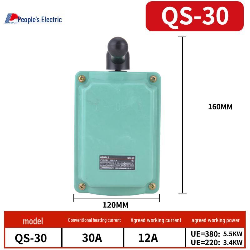 People's Electric HY2-130A60a 380V/220V 3-Phase Motor Forward-Reverse Switch