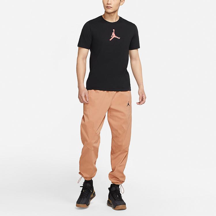 Jordan FW22 3D Logo Print Alphabet Knit Short Sleeve T-Shirt Men Tops Black CZ8088-010