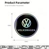 2Pcs Car Emblem Water Cup Pad Color Insulated Coasters Mat For VW Golf Tiguan T-Roc Polo Passat ID.4 T-Cross ID.3 Taigo ID.7 MK7 RJ4